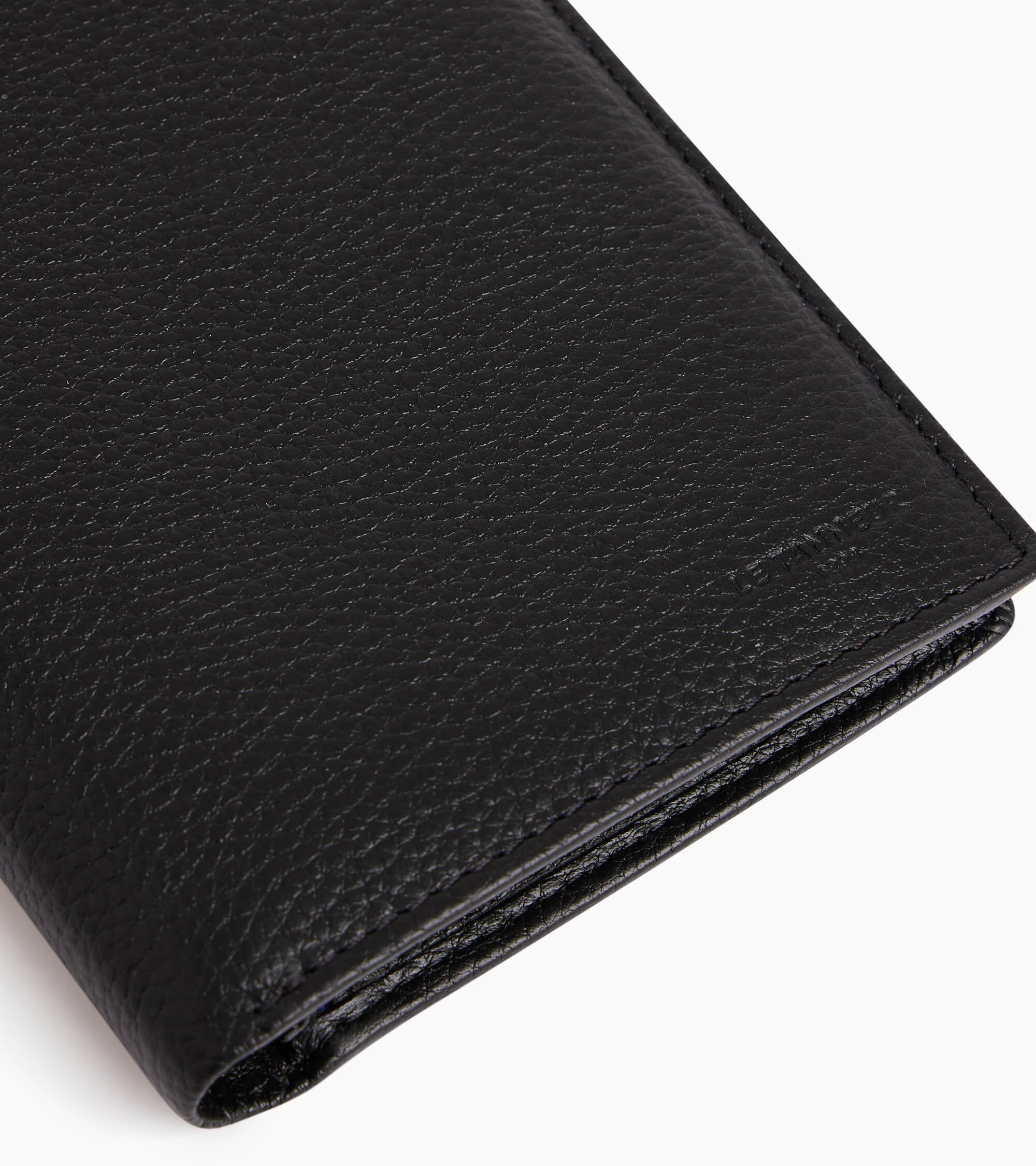 large, vertical, zipped wallet with 2 gussets in grained leather - Image 5