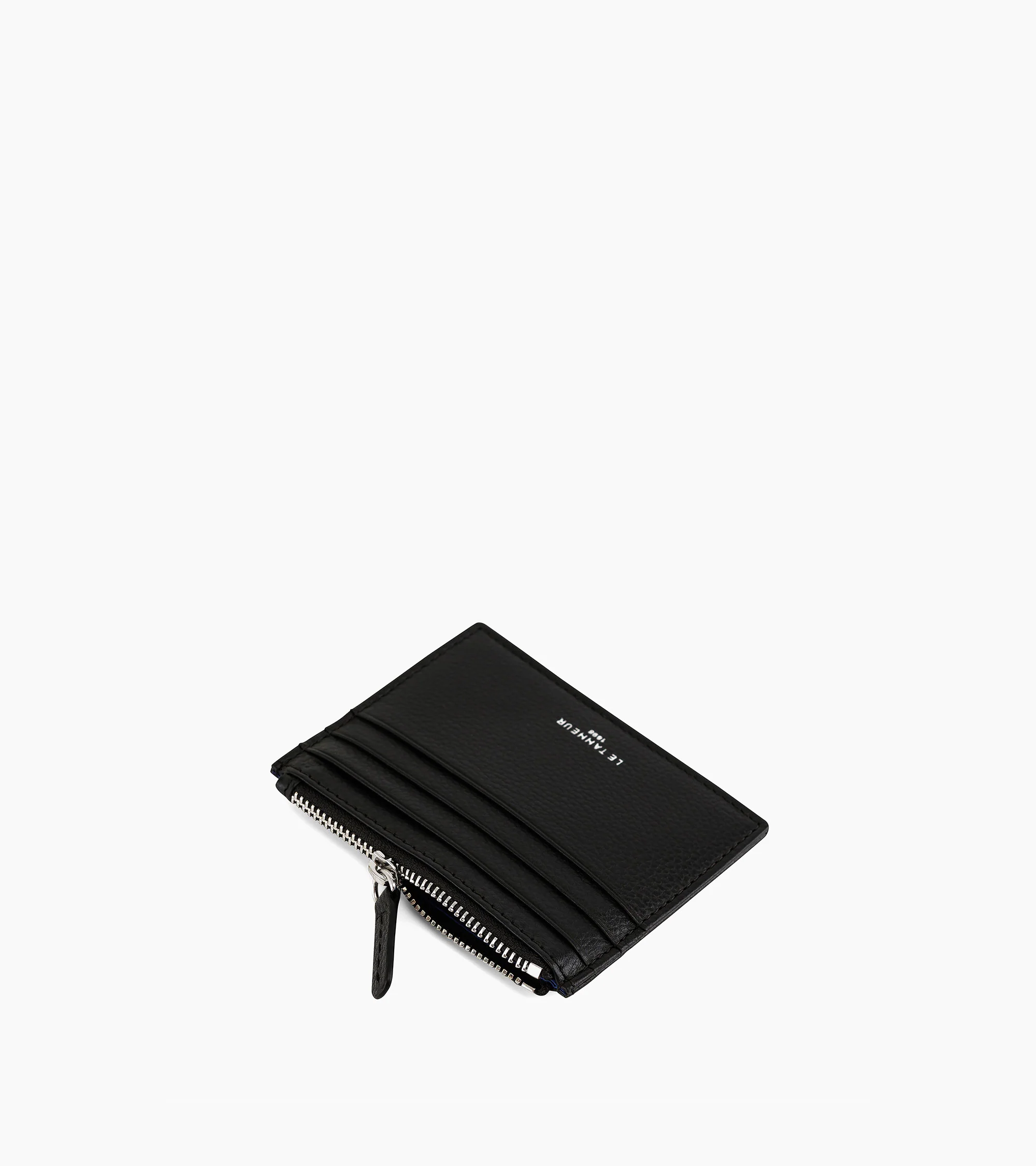 Charles zipped card holder in grained leather - Image 3