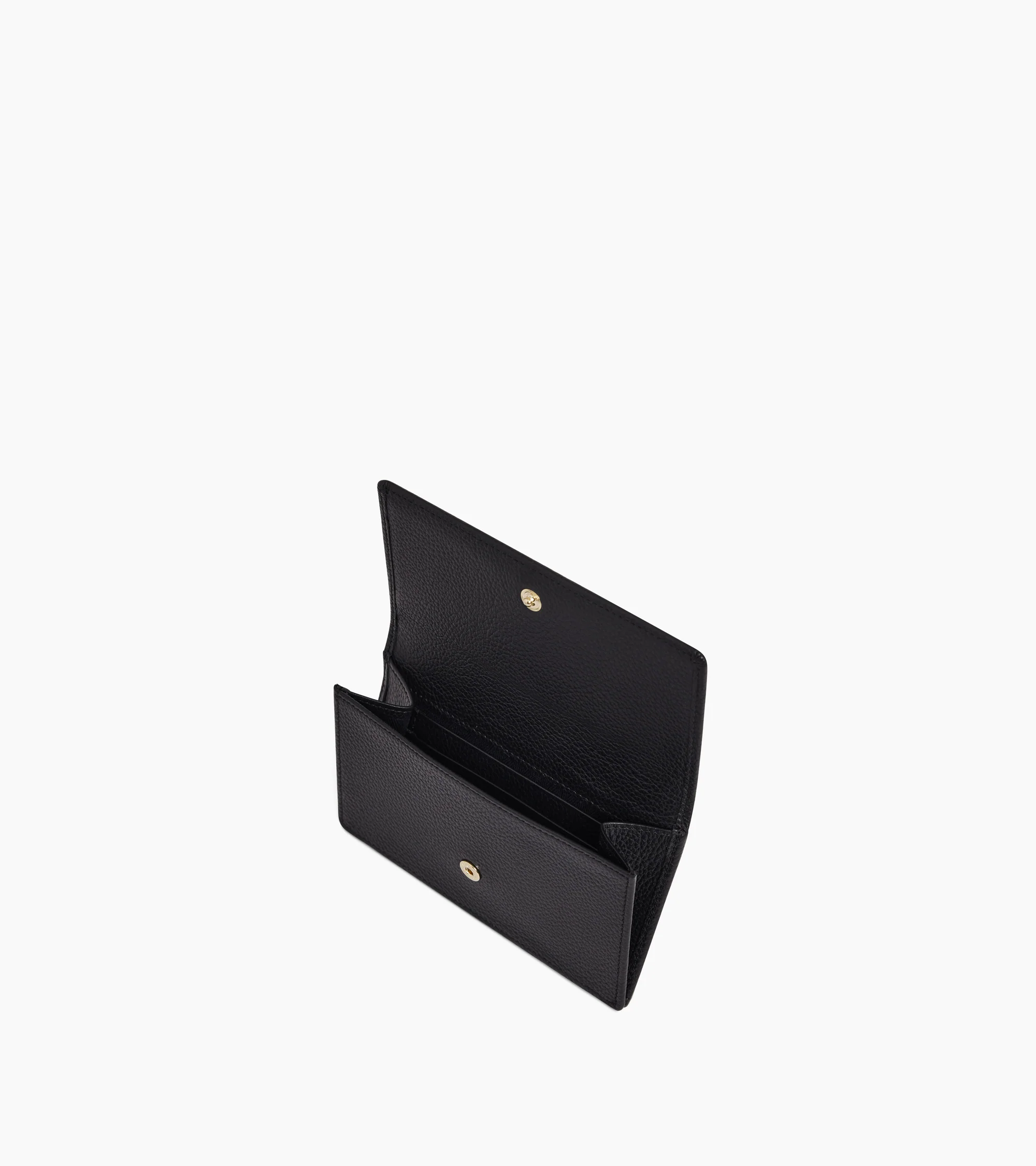 Ella card holder in grained leather with flap - Image 3
