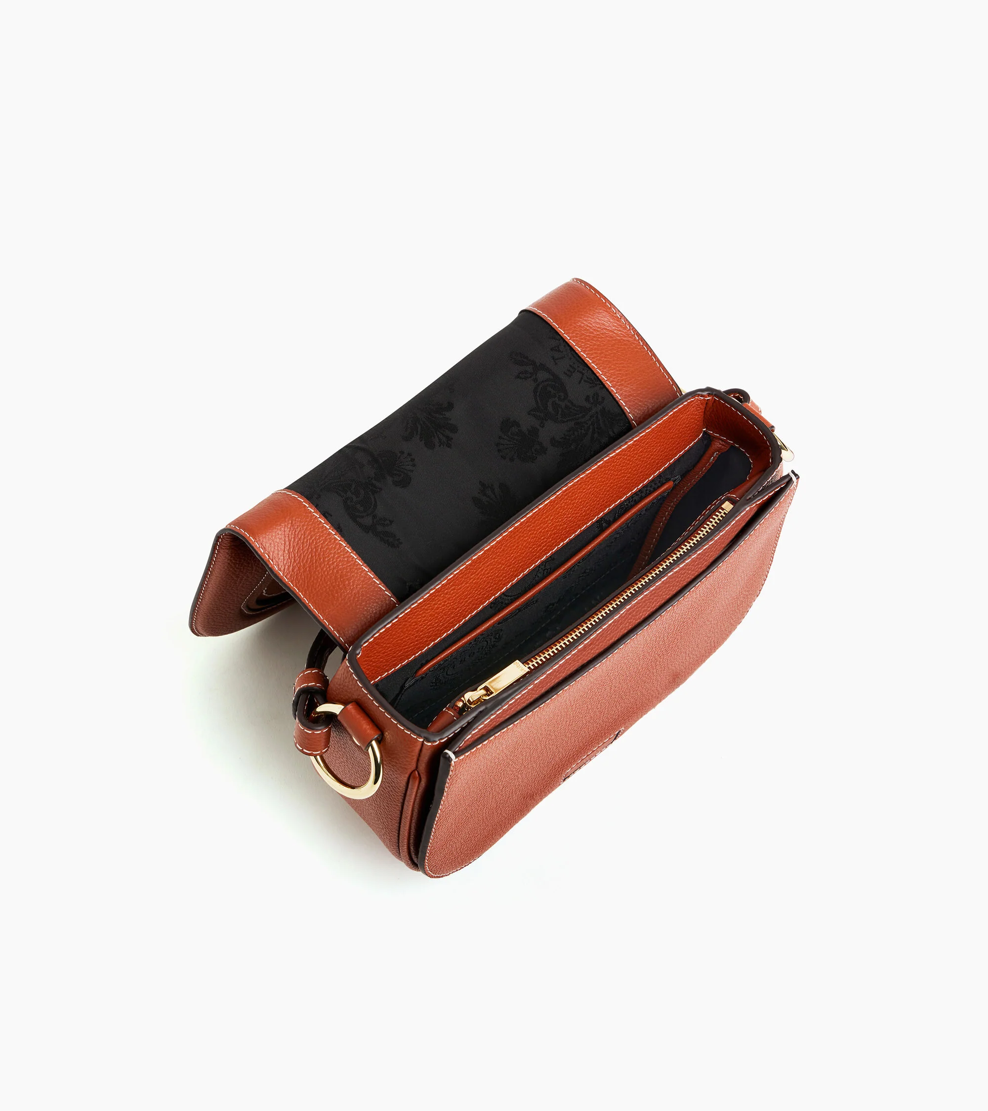 Ella medium crossbody bag in grained leather - Image 3