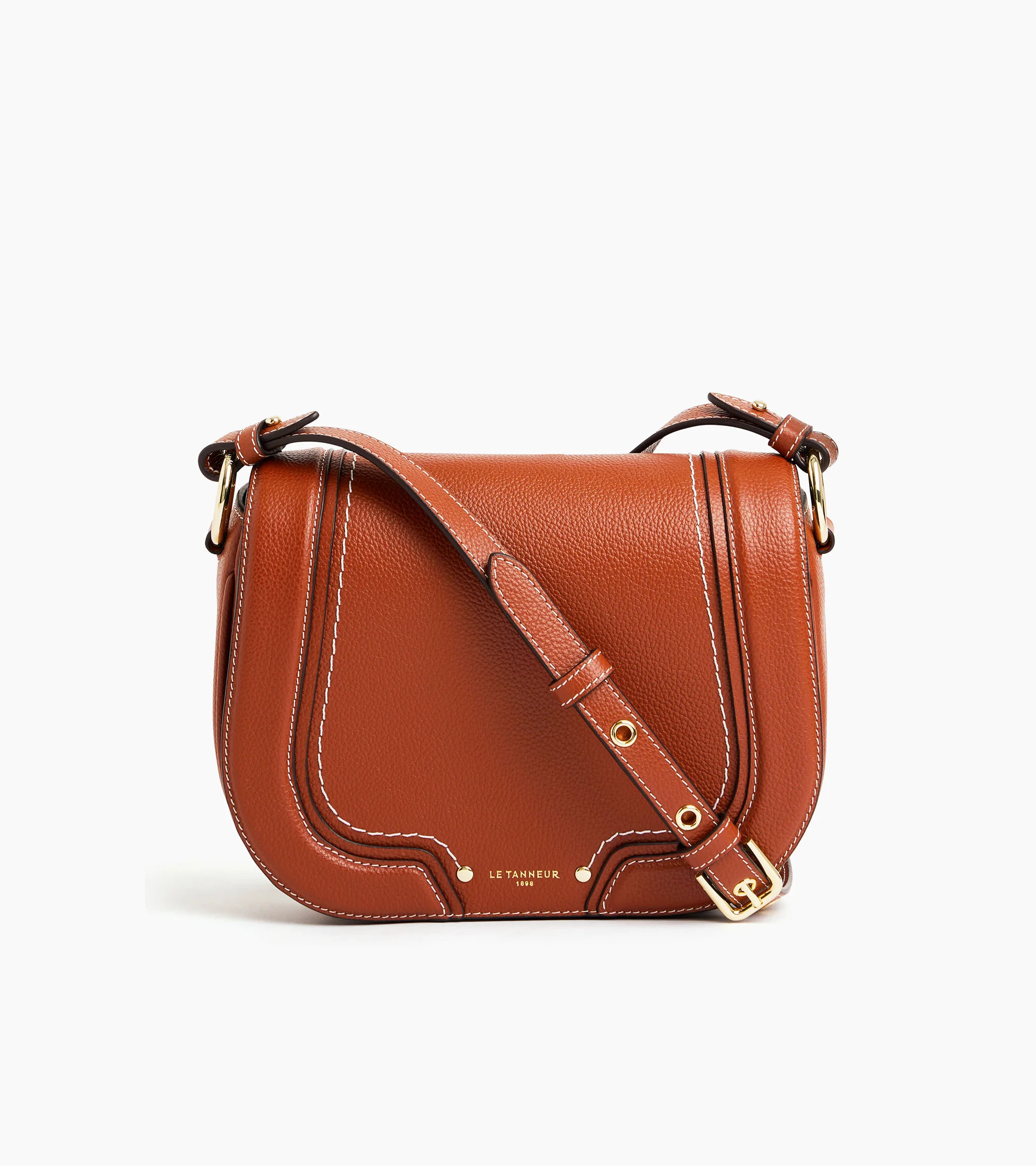 Ella medium crossbody bag in grained leather - Image 5
