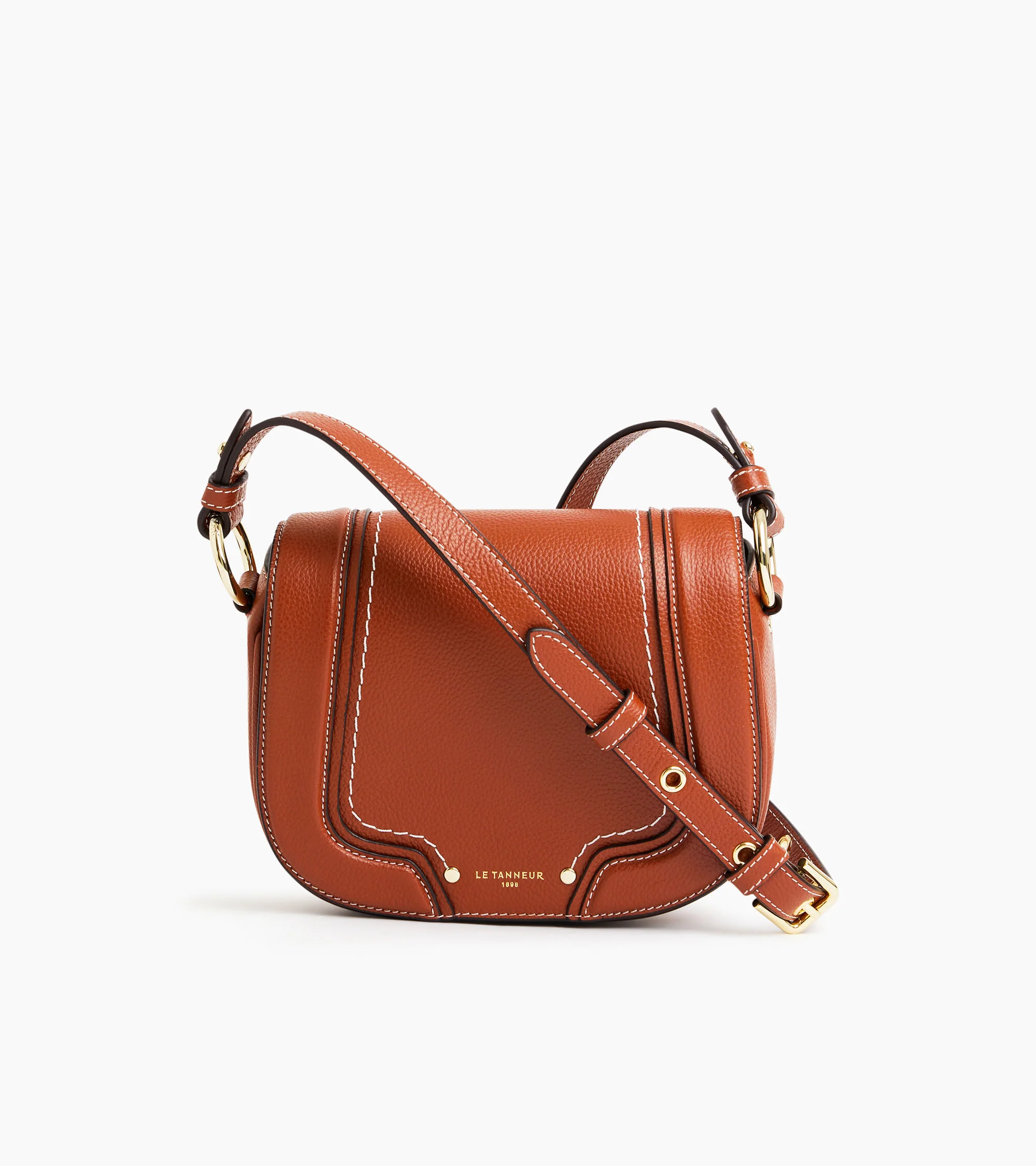 Ella small crossbody bag in grained leather - Image 5