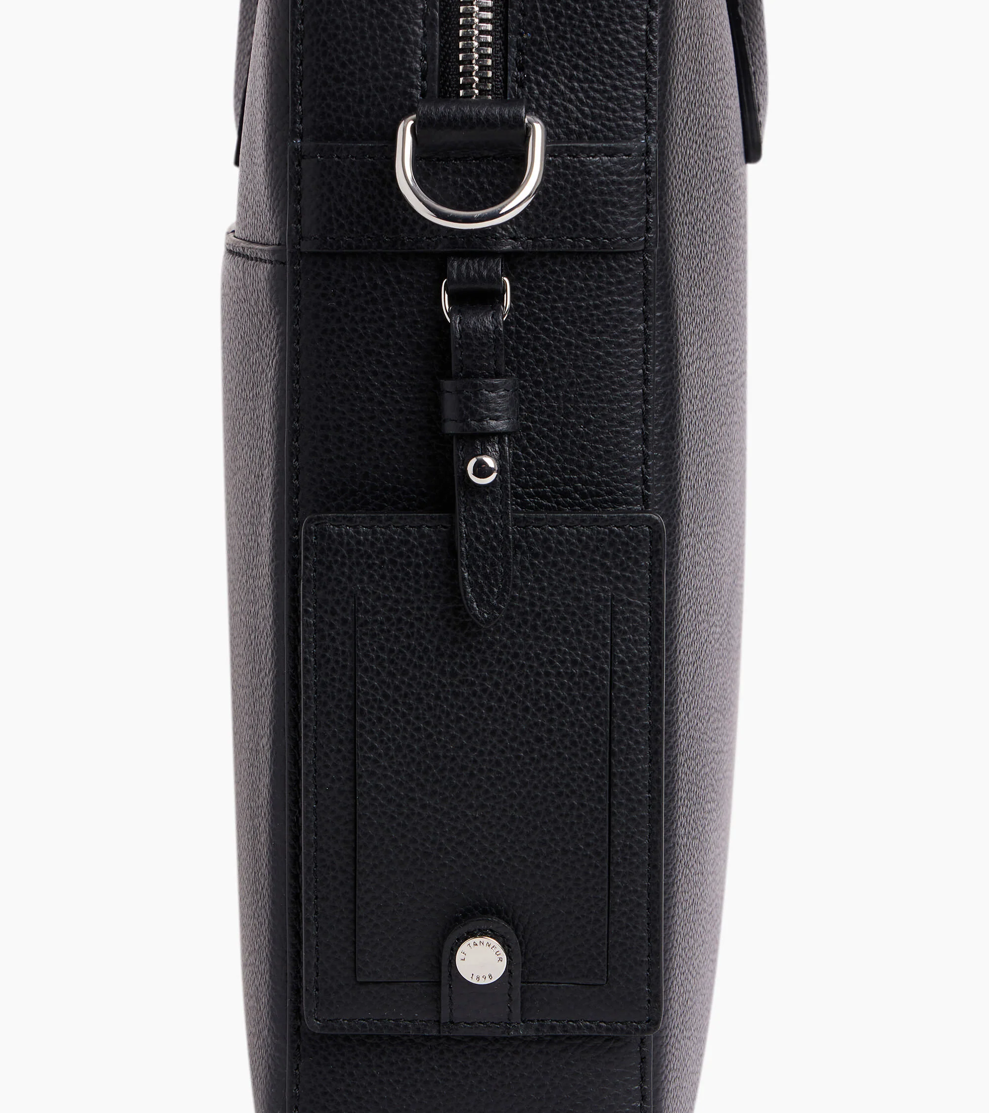 Emile 14" briefcase in grained leather - Image 3