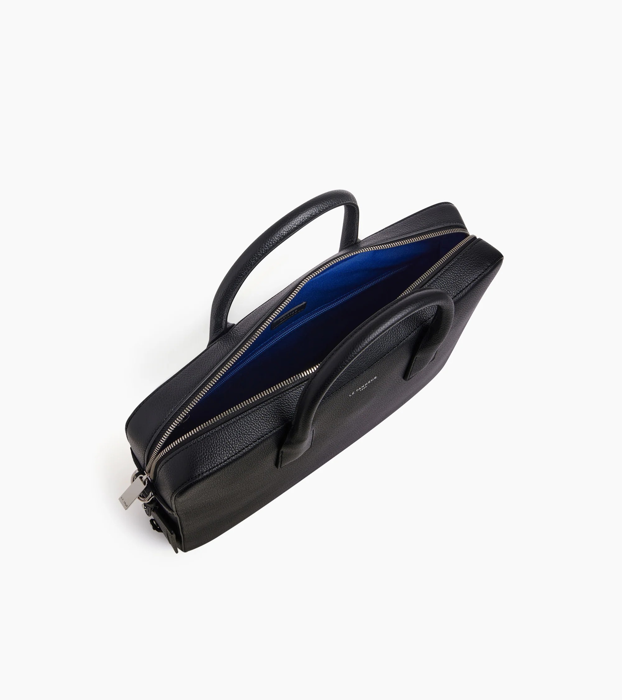 Emile 14" briefcase in grained leather - Image 4