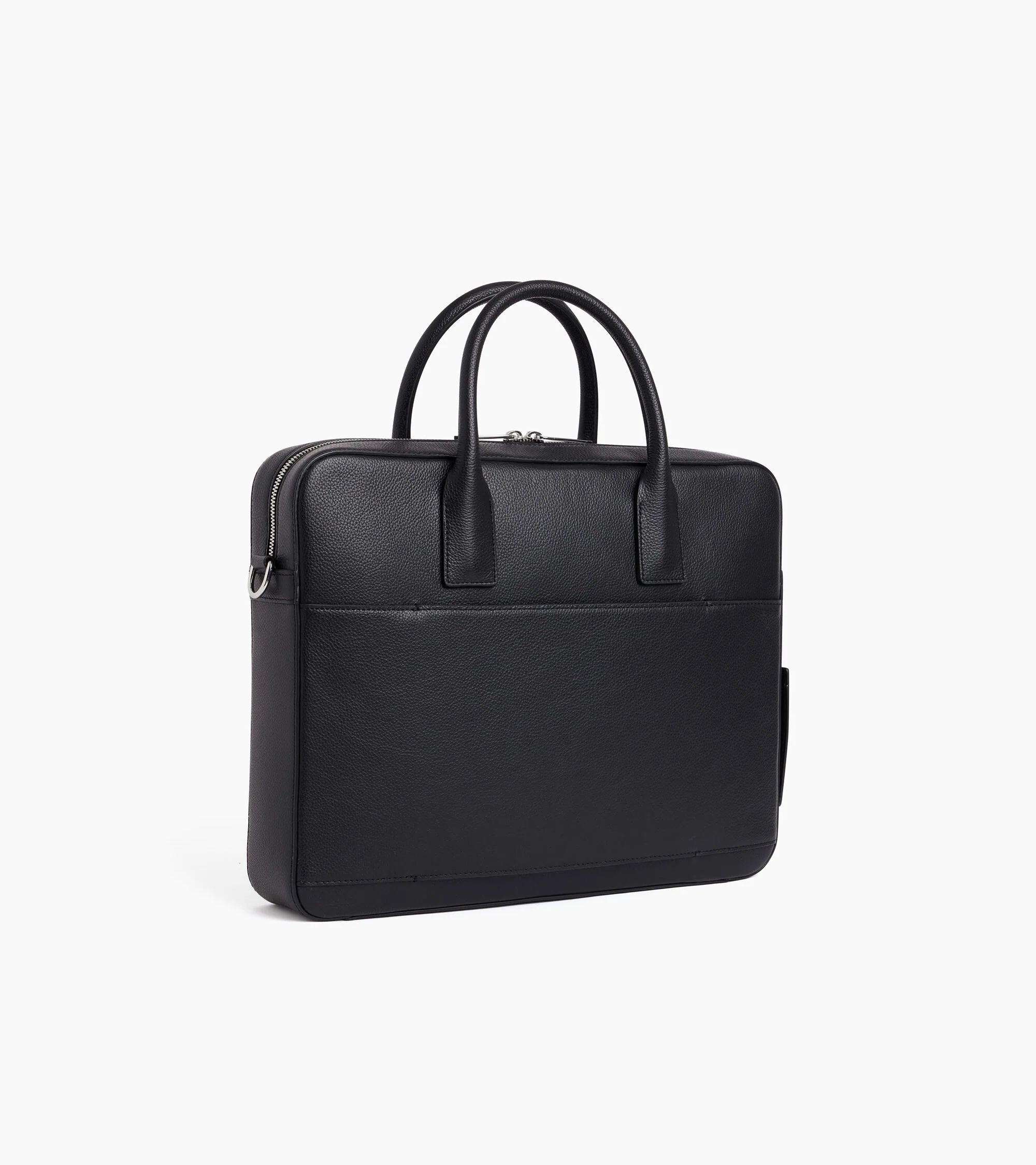 Emile 14" briefcase in grained leather - Image 5