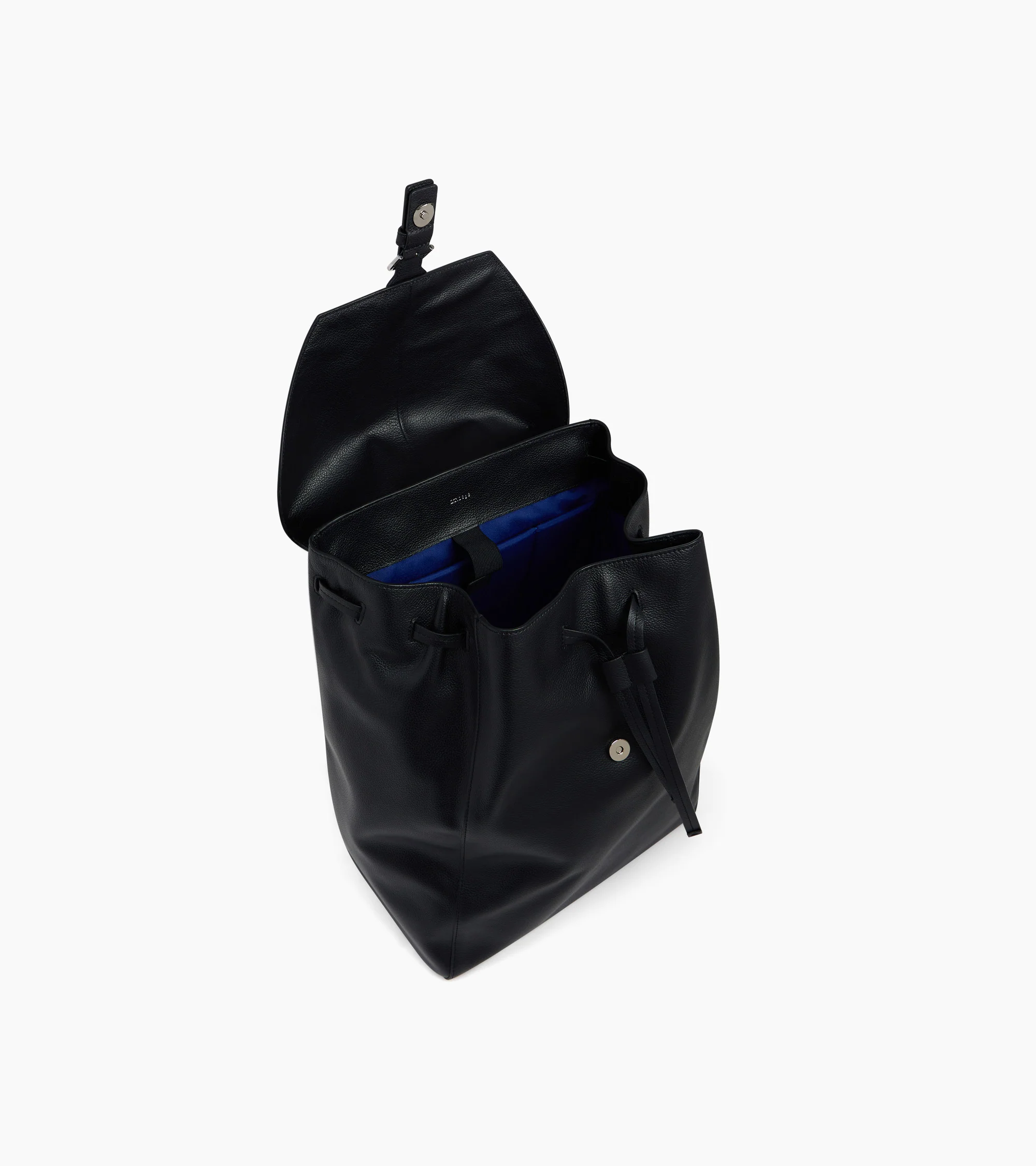 Emile backpack in grained leather with a flap - Image 4