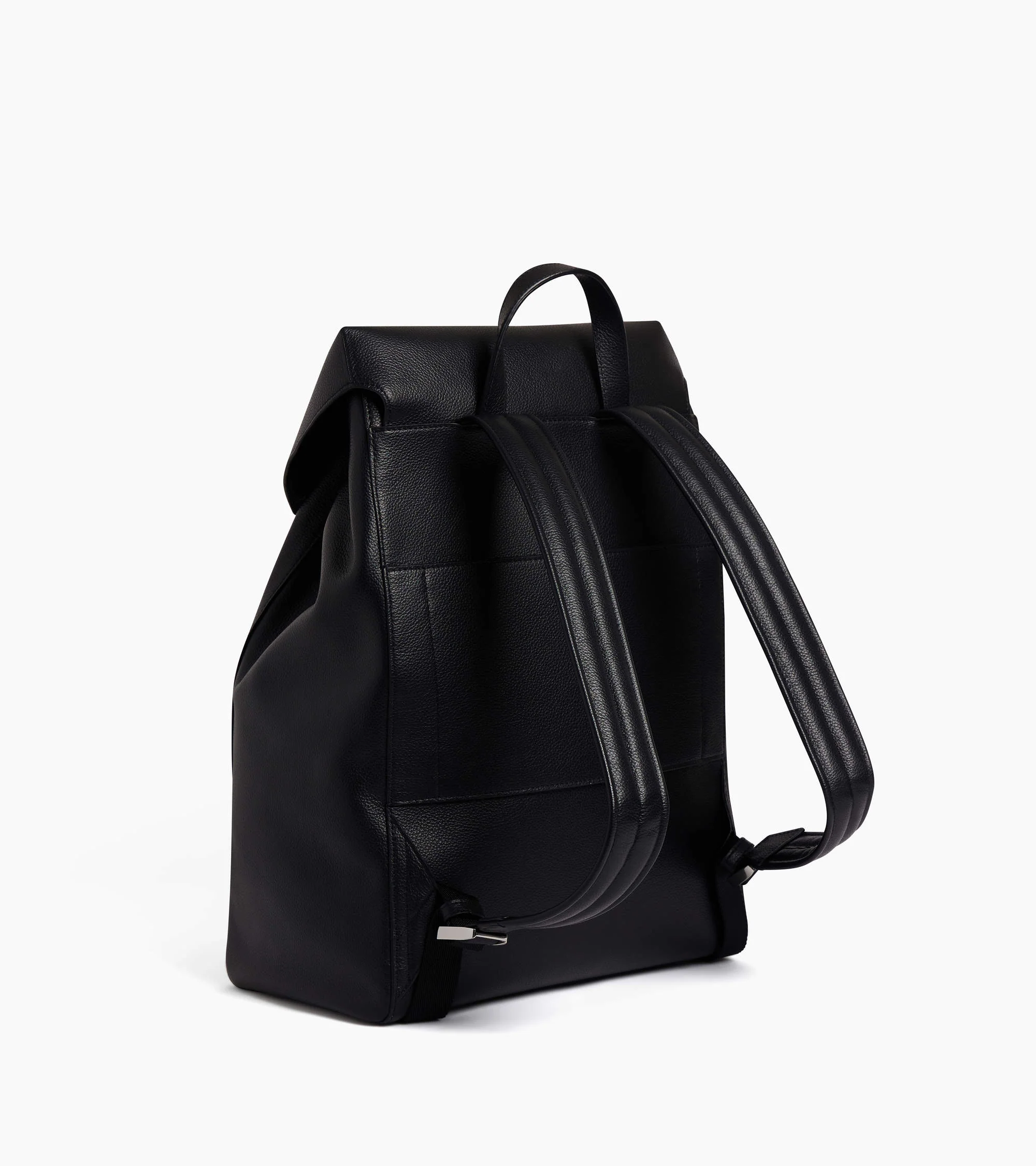 Emile backpack in grained leather with a flap - Image 5