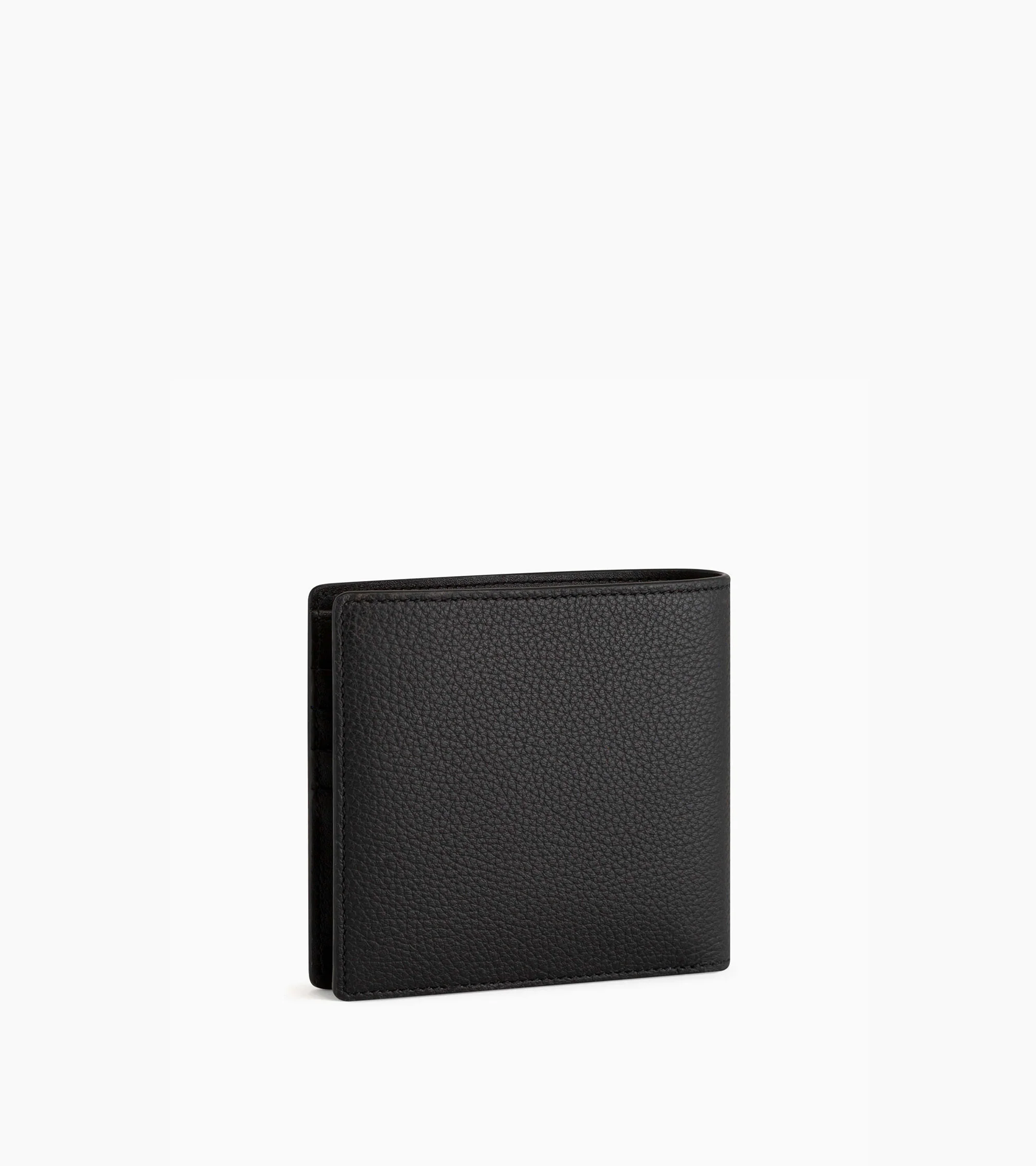 Emile card holder with bill pocket in grained leather - Image 3