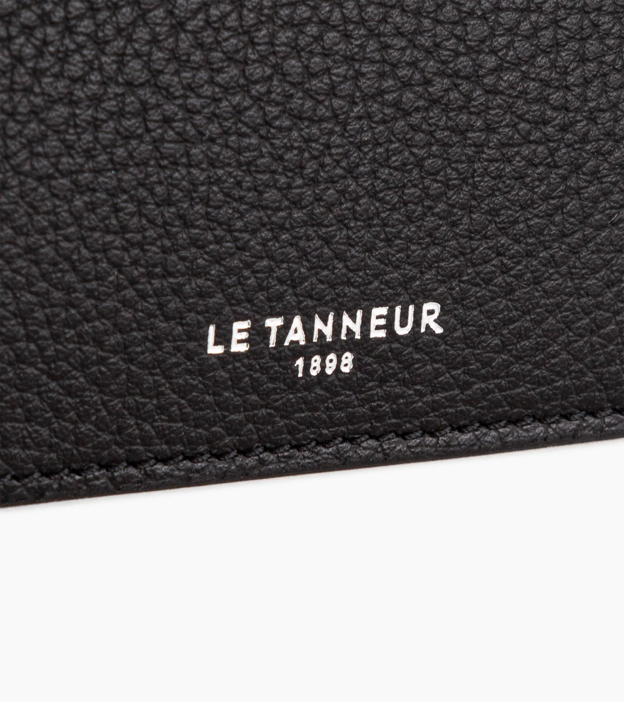 Emile card holder with bill pocket in grained leather - Image 4