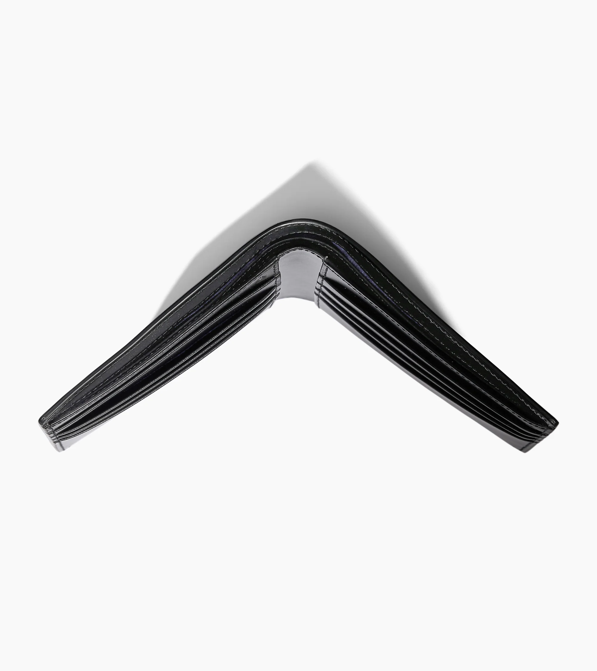 Emile smooth leather box-effect card holder with a pocket for banknotes - Image 5