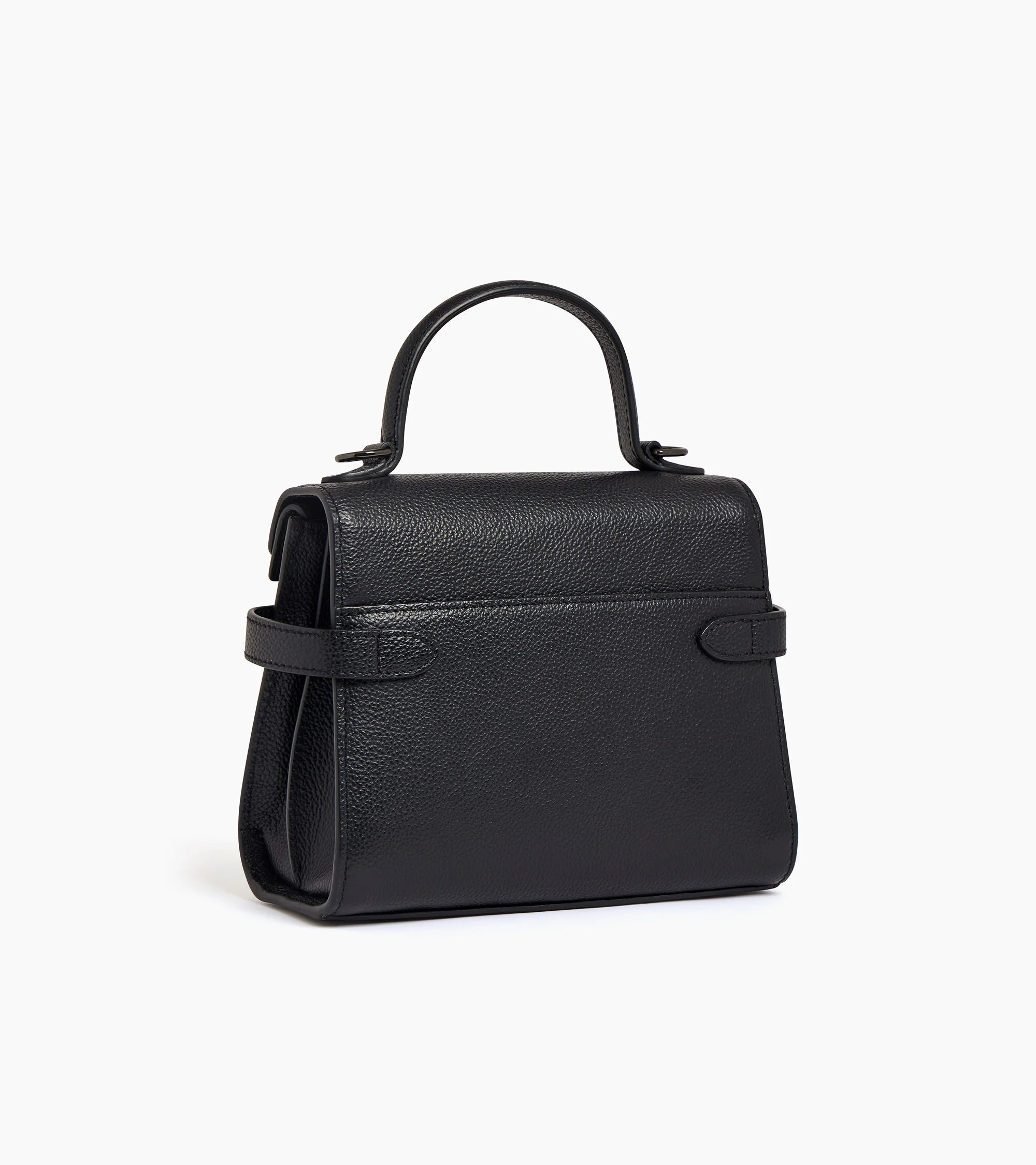 Emilie small handbag with double flap in grained leather - Image 6