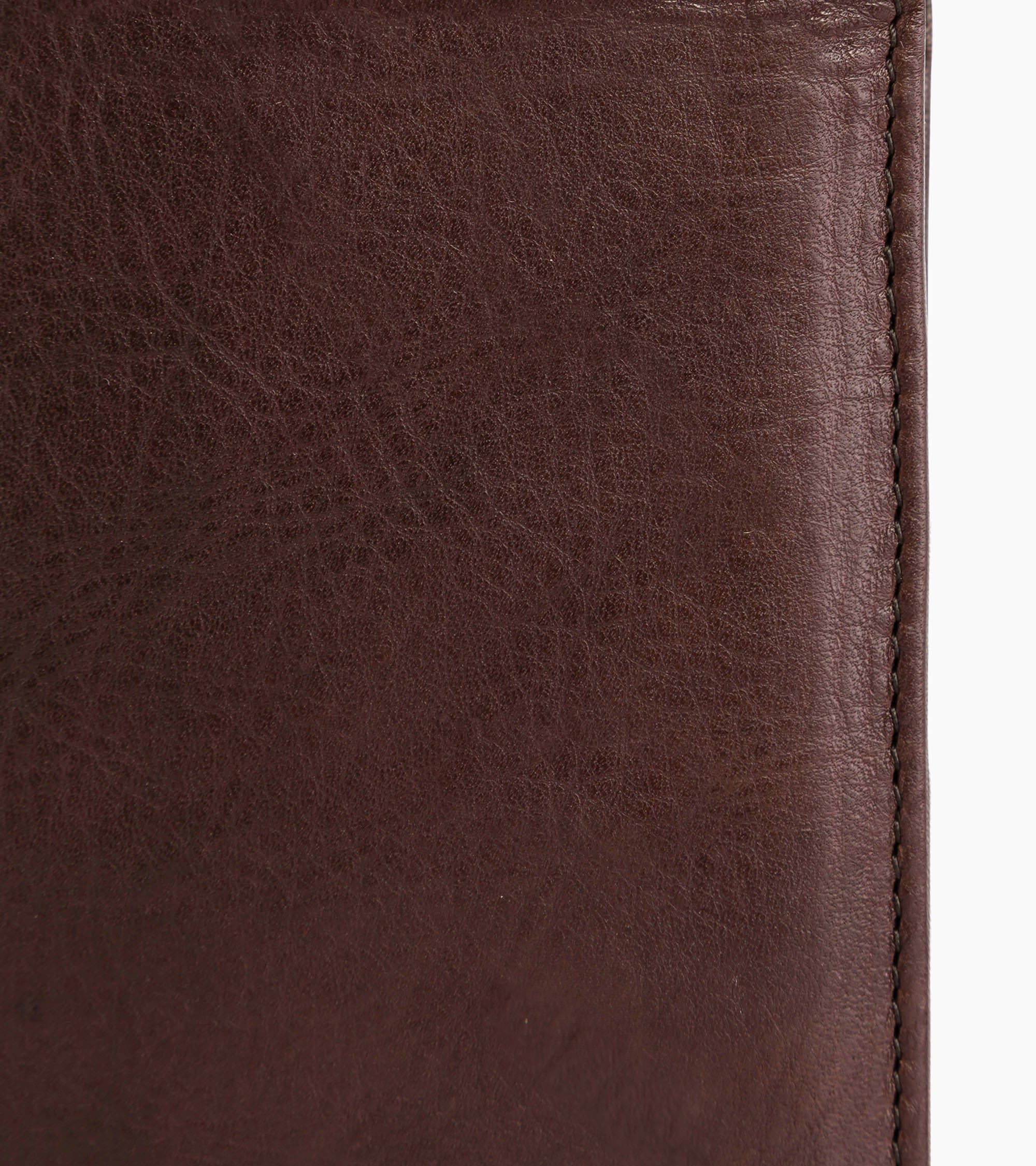 Large zipped vertical wallet with 3 sections Gary in oiled leather. - Image 5
