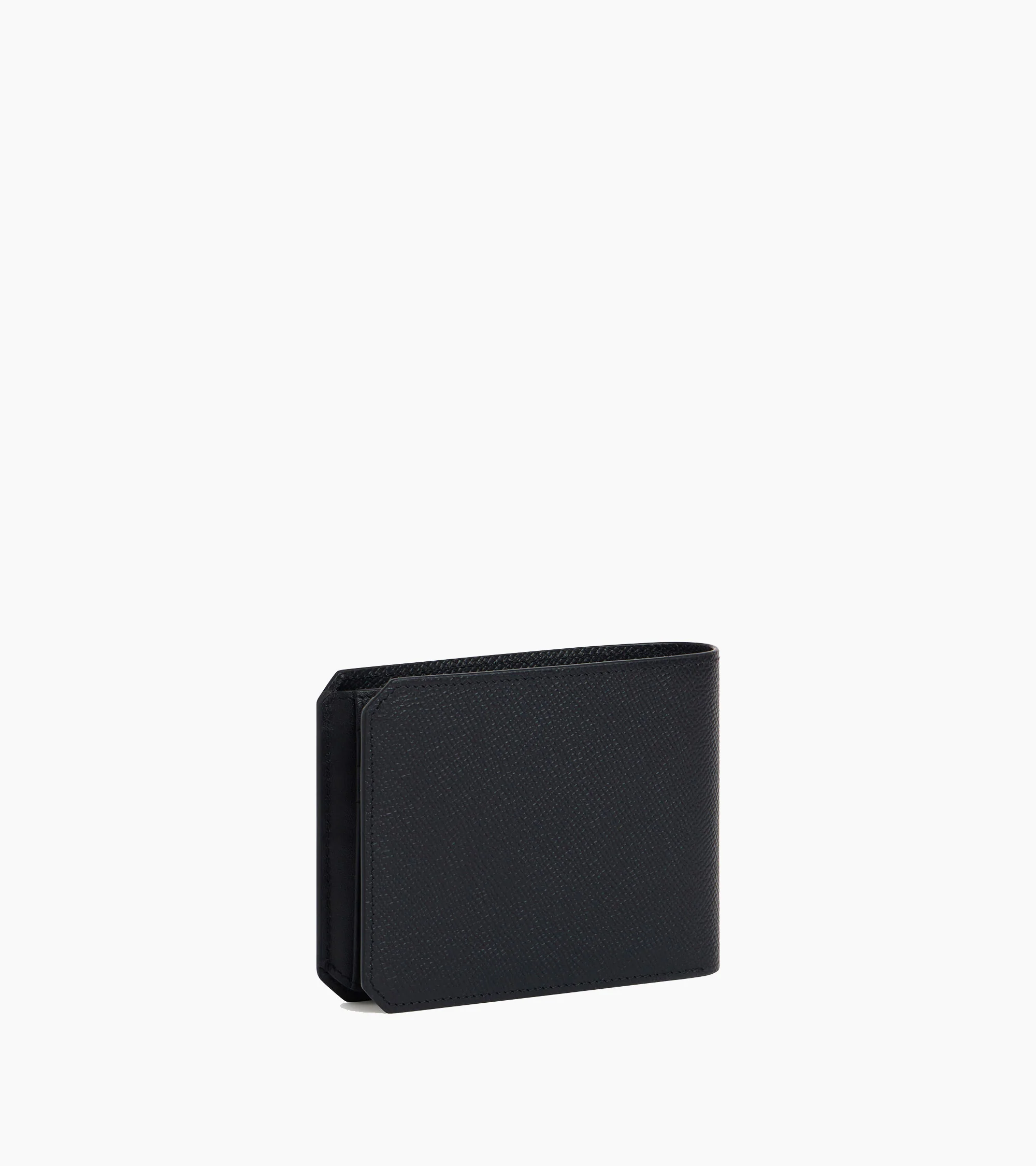 Gaston horizontal wallet 2 flaps in cross grain leather - Image 4