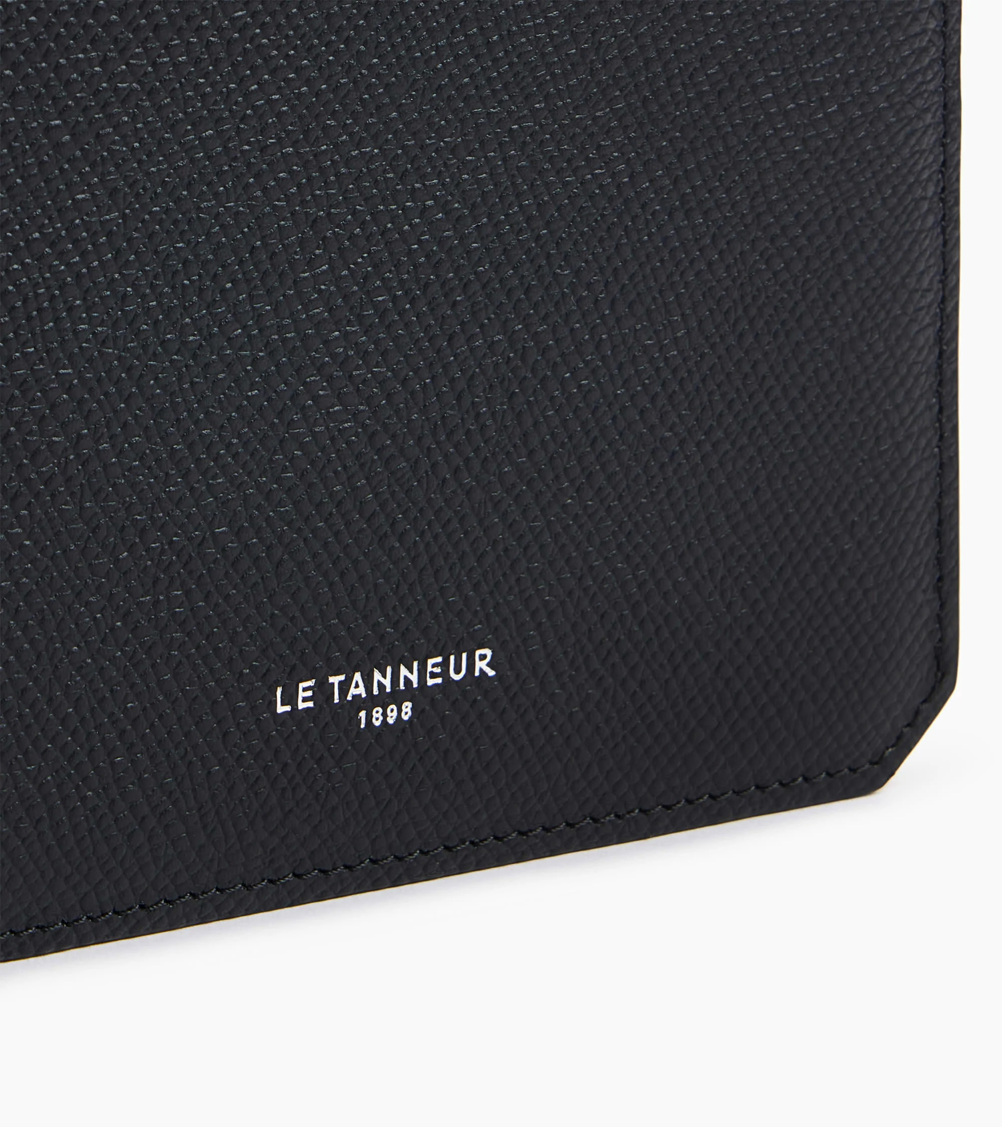 Gaston horizontal wallet 2 flaps in cross grain leather - Image 5