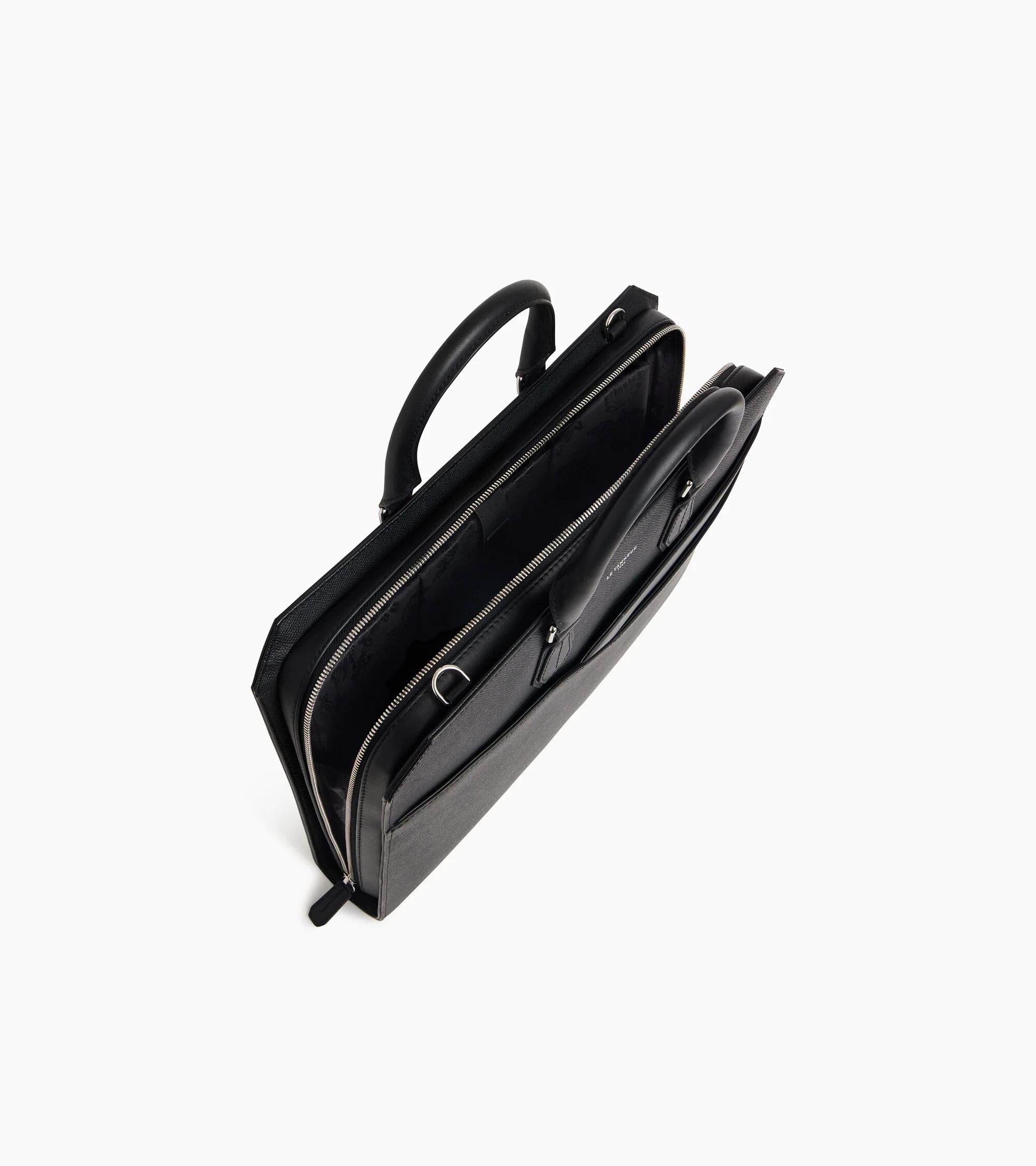 Gaston slim 15" briefcase in cross grain leather - Image 3