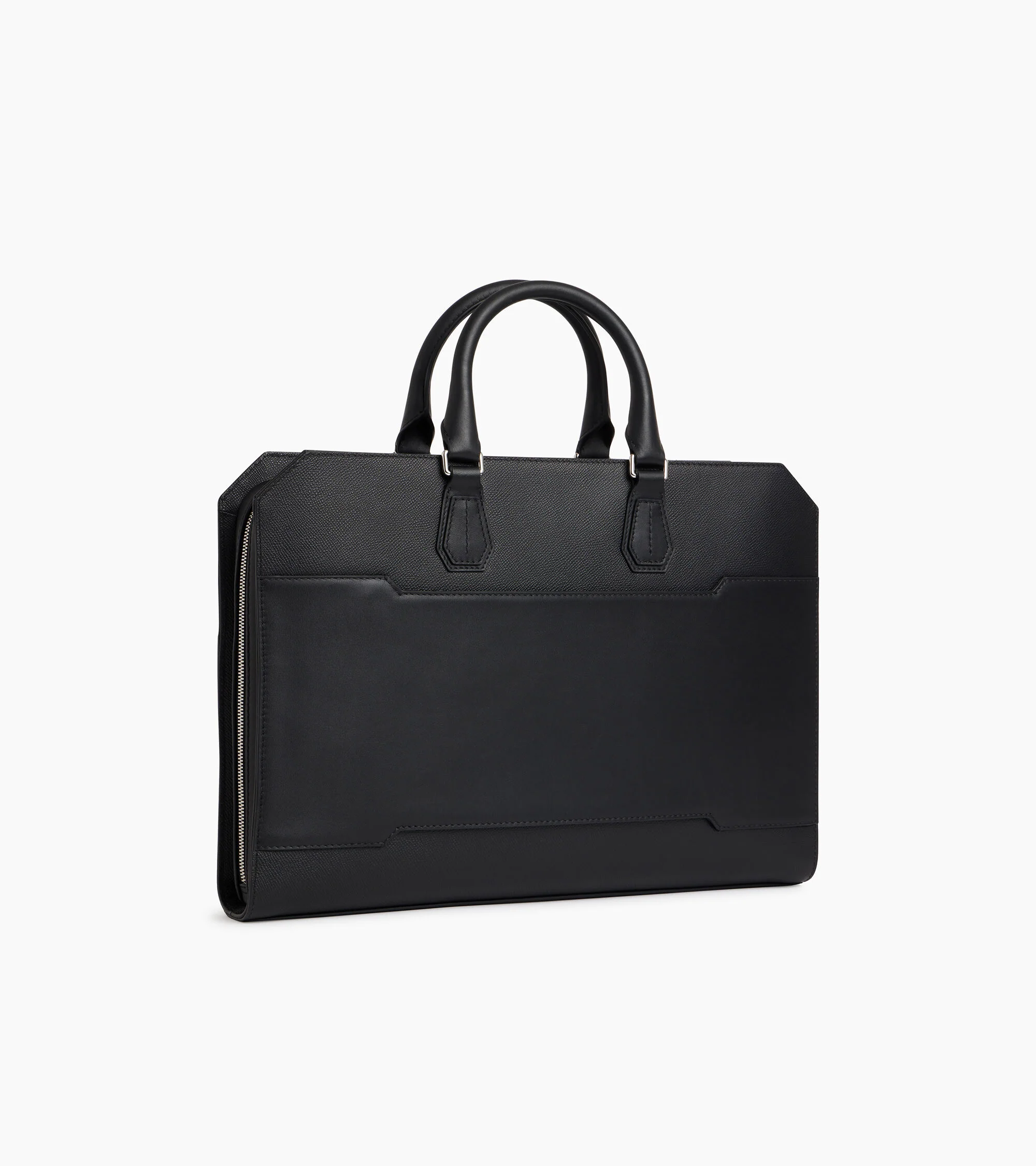 Gaston slim 15" briefcase in cross grain leather - Image 4