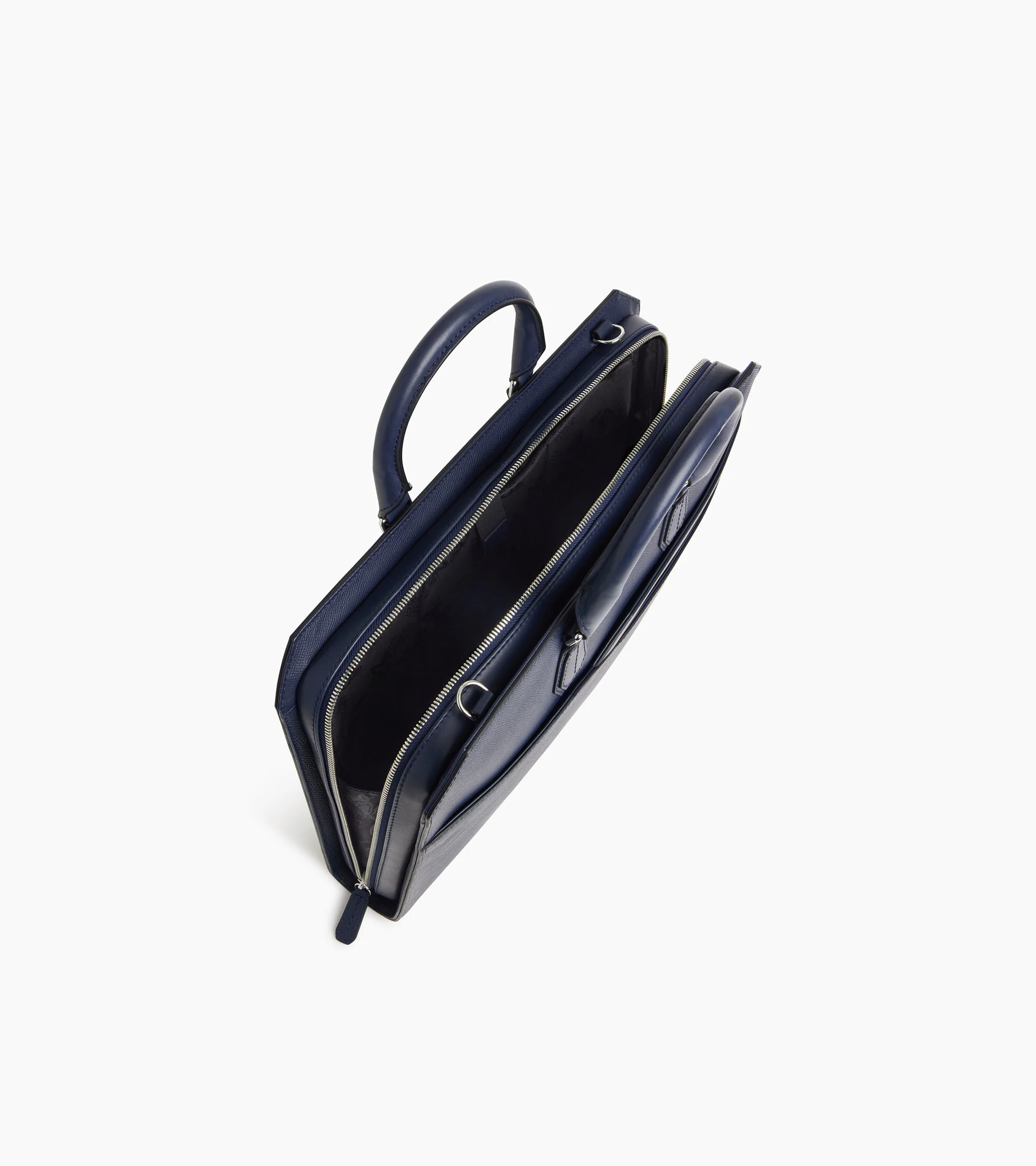 Gaston slim 15" briefcase in cross grain leather - Image 3