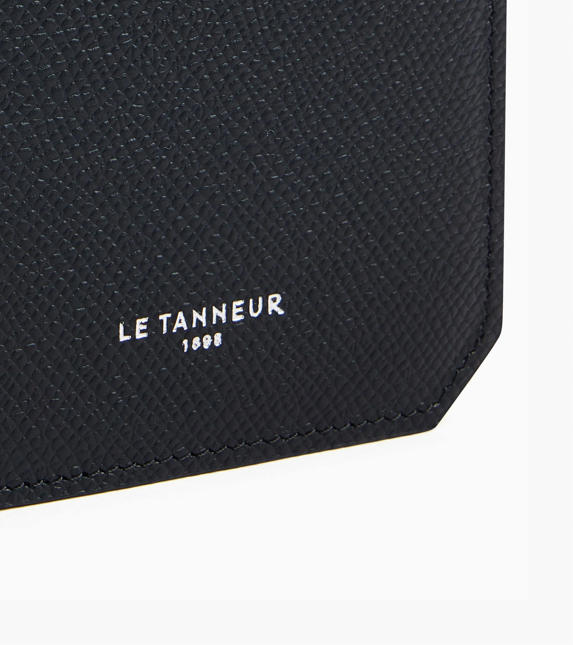 Gaston vertical wallet with 2 flaps in cross grain leather - Image 5