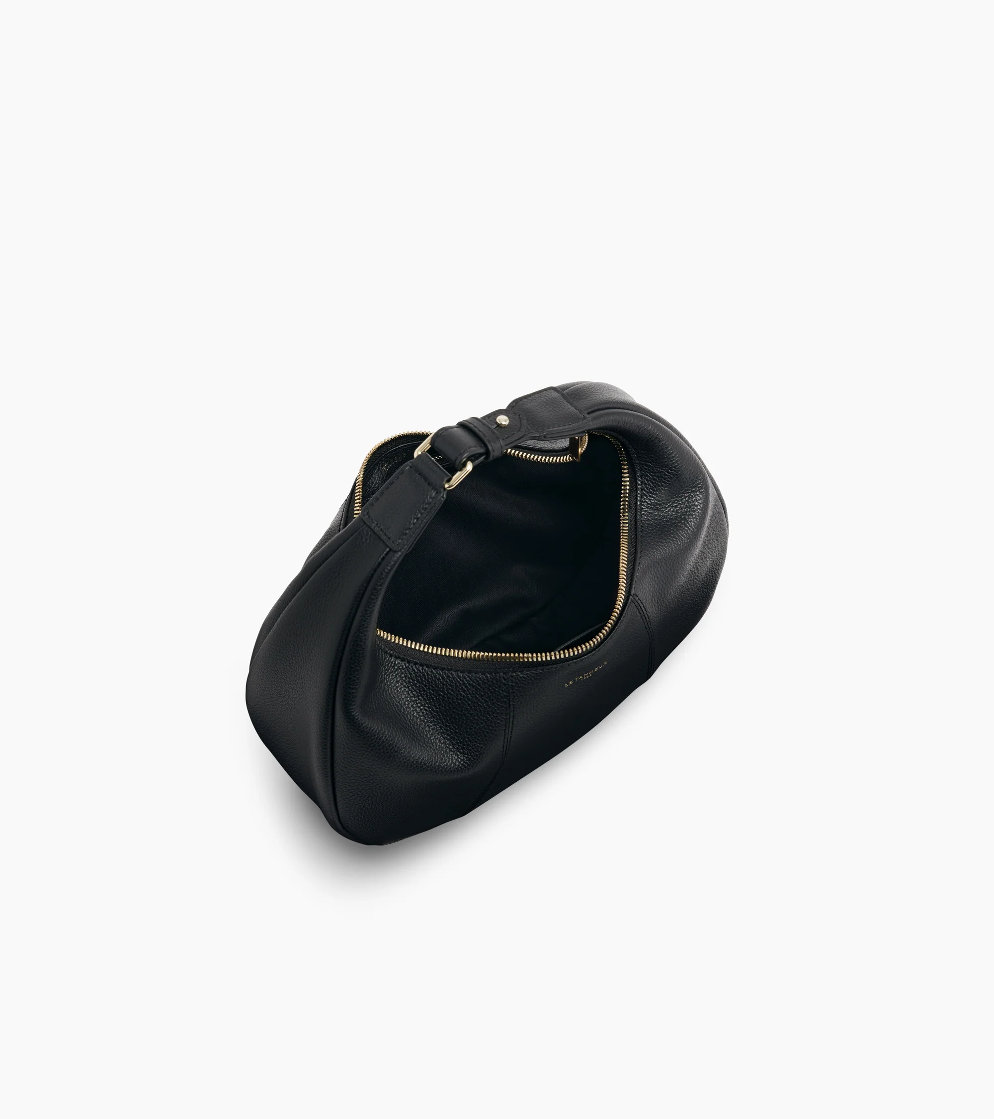Small Hobo Bag in grained leather - Image 3
