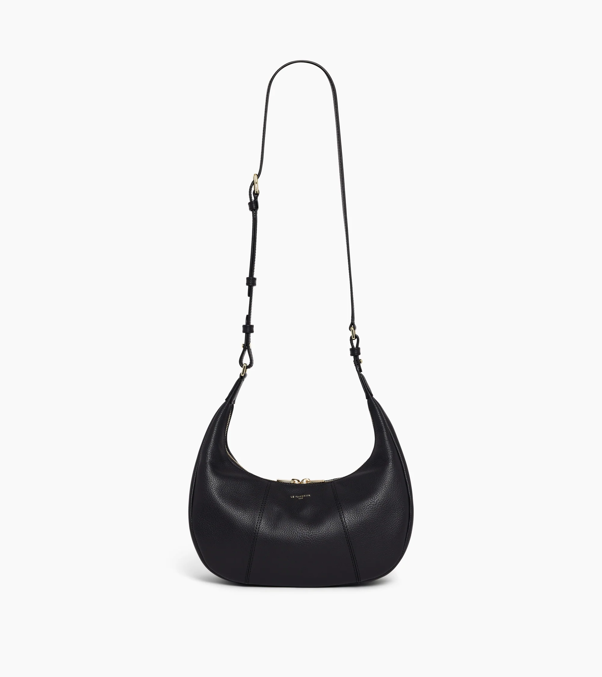 Small Hobo Bag in grained leather - Image 7