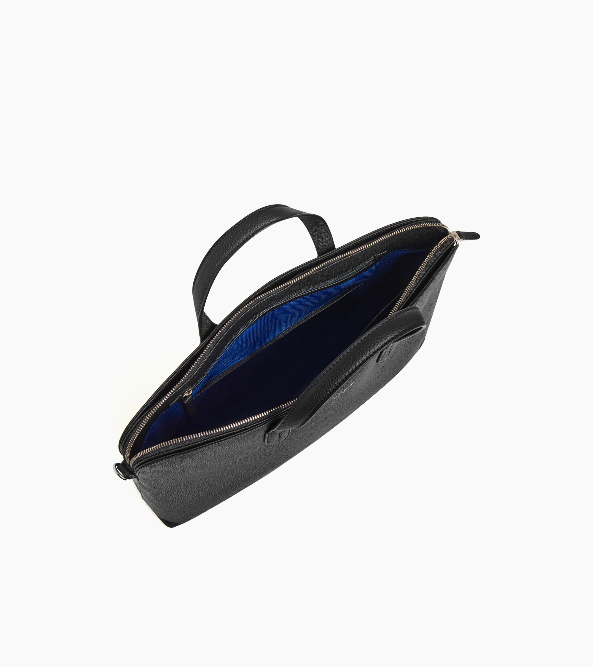 Sophie 15" briefcase with 1 expanding compartment in grained leather - Image 3