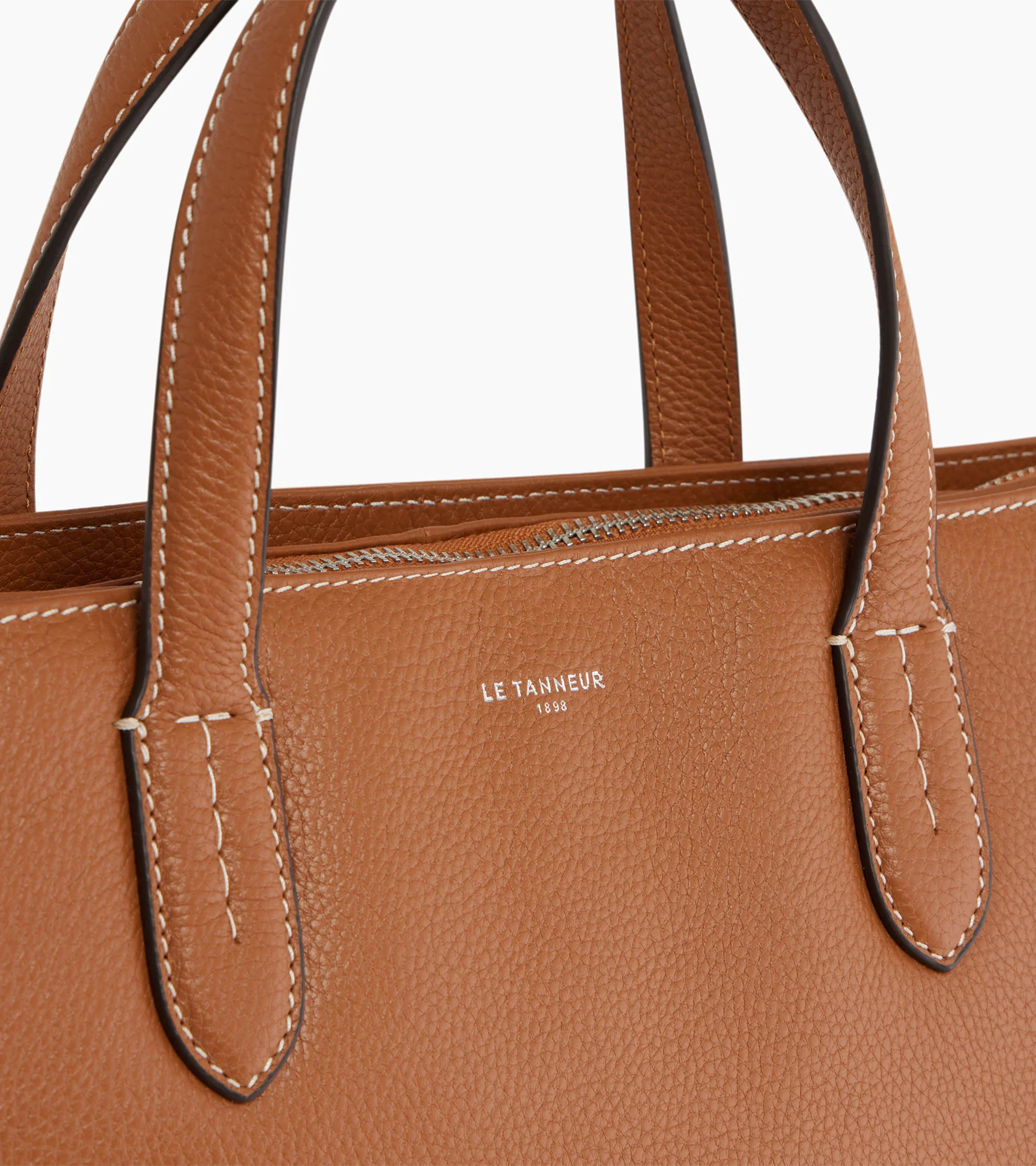 Sophie 15" briefcase with 1 expanding compartment in grained leather - Image 4