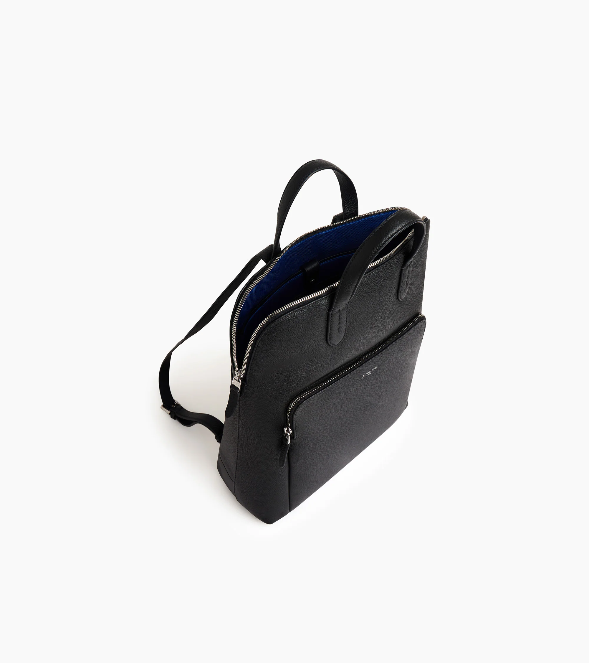 Sophie zipped business backpack in grained leather - Image 3