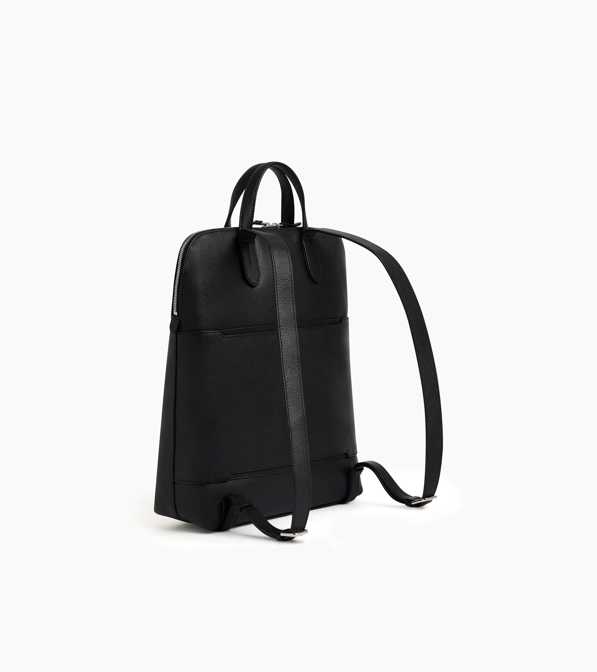 Sophie zipped business backpack in grained leather - Image 5