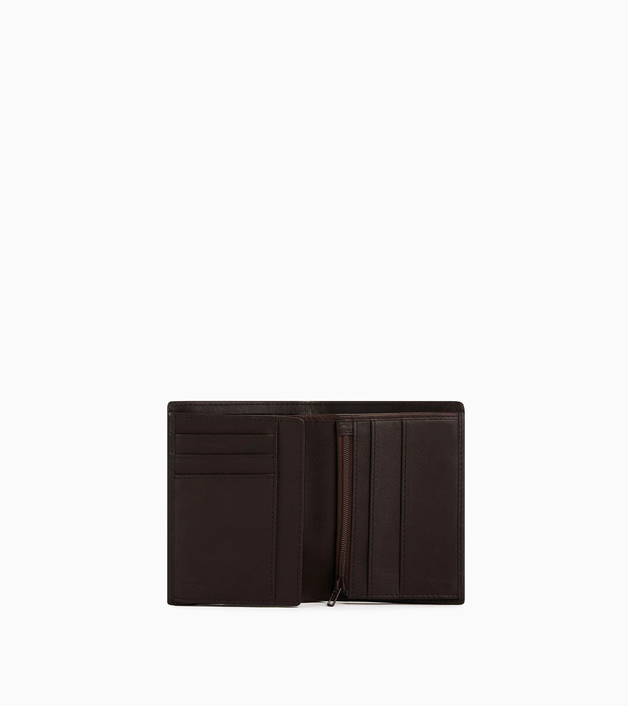 Zipped Gary wallet 2 shutters in oiled leather - Image 3